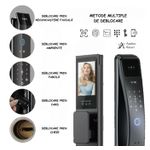 Casa si Gradina - Constructii - Feronerie si accesorii - Broaste si yale - Yala Inteligenta ambrasmart cu Recunoastere Faciala 3D, Interfon si WiFi, Negru, Sistem de Deblocare Multifunctional - Infinity.ro
