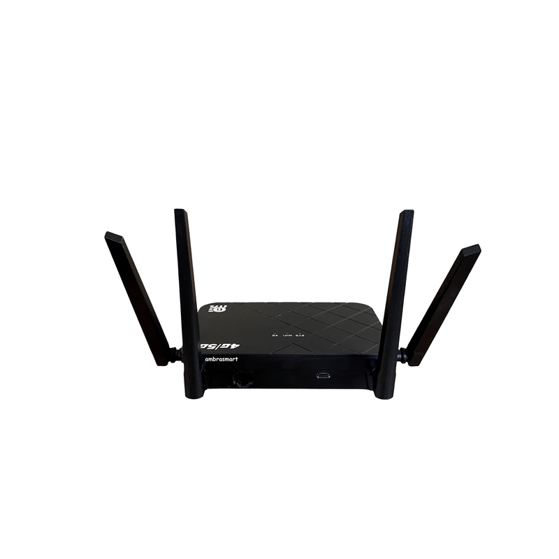 PC, gaming si accesorii - Retelistica - Wireless - Routere Wireless - Router Wireless ambrasmart 4G/5G WiFi LTE Cat4, 300 Mbps Conectivitate Stabila si Securizata, Negru - Infinity.ro