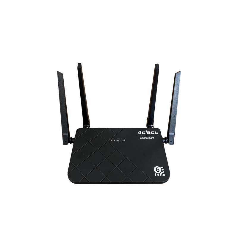 PC, gaming si accesorii - Retelistica - Wireless - Routere Wireless - Router Wireless ambrasmart 4G/5G WiFi LTE Cat4, 300 Mbps Conectivitate Stabila si Securizata, Negru - Infinity.ro
