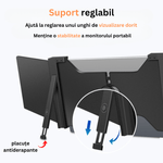 PC, gaming si accesorii - Desktop PC & monitoare - Monitoare - Monitor LED portabil pentru laptop, 15.4 inch, Full HD, compatibil cu display-urile diagonala 15.6-17.3 inch, - Infinity.ro
