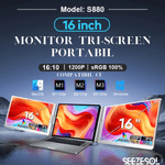 PC, gaming si accesorii - Desktop PC & monitoare - Monitoare - Monitor LED portabil pentru laptop, 16 inch, FullHD, compatibil cu display 12 -18.5 inch, Windows, Apple M1, M2, M3 chip - Infinity.ro