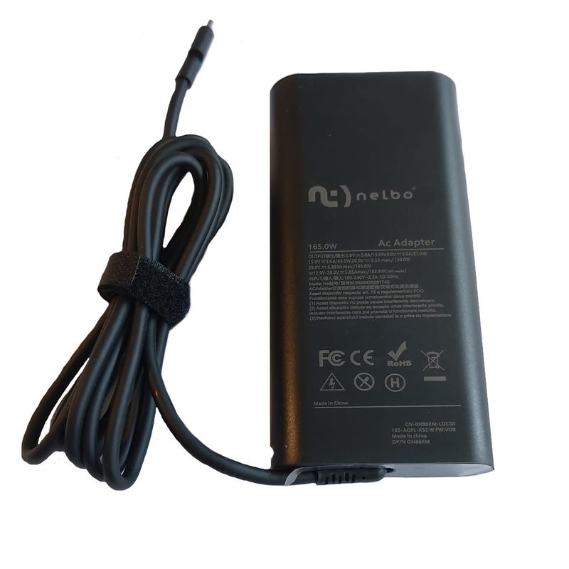 Laptop, Telefoane si Tablete - Laptopuri si accesorii - Accesorii Laptop - Incarcatoare laptop - Incarcator laptop Nelbo compatibil Dell 165W 28V 5.893A, conector USB type C, cablu alimentare inclus - Infinity.ro