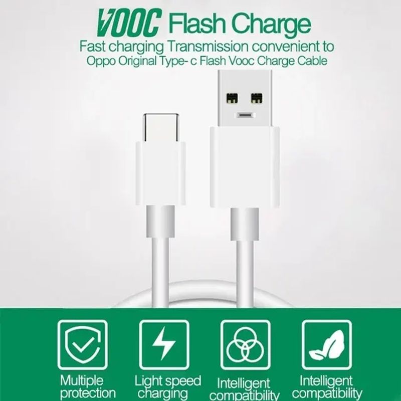 Laptop, Telefoane si Tablete - Telefoane mobile si accesorii - Accesorii Telefoane - Cabluri si adaptoare telefoane - Cablu date si incarcare rapida SuperVOOC 5A, PRESTIGE CHARGE®, pentru Oppo, PREMIUM, USB la USB-C, Type C, 1m, alb - Infinity.ro
