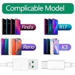Laptop, Telefoane si Tablete - Telefoane mobile si accesorii - Accesorii Telefoane - Cabluri si adaptoare telefoane - Cablu date si incarcare rapida SuperVOOC 5A, PRESTIGE CHARGE®, pentru Oppo, PREMIUM, USB la USB-C, Type C, 1m, alb - Infinity.ro