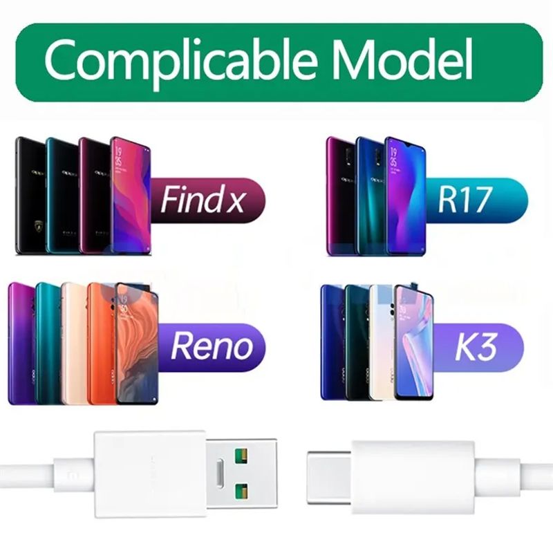 Laptop, Telefoane si Tablete - Telefoane mobile si accesorii - Accesorii Telefoane - Cabluri si adaptoare telefoane - Cablu date si incarcare rapida SuperVOOC 5A, PRESTIGE CHARGE®, pentru Oppo, PREMIUM, USB la USB-C, Type C, 1m, alb - Infinity.ro