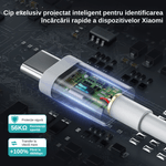 Laptop, Telefoane si Tablete - Telefoane mobile si accesorii - Accesorii Telefoane - Cabluri si adaptoare telefoane - Cablu date si incarcare rapida 6A, PRESTIGE CHARGE®, TurboCharge 120W, compatibil 67W, pentru Xiaomi, USB la USB-C, 2m - Infinity.ro