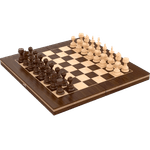 Jucarii, Copii si Bebe - Jucarii si jocuri - Jocuri si puzzle - Jocuri de societate - Joc 2 in 1 Sah si Table – Set din lemn masiv, 44 cm - Infinity.ro