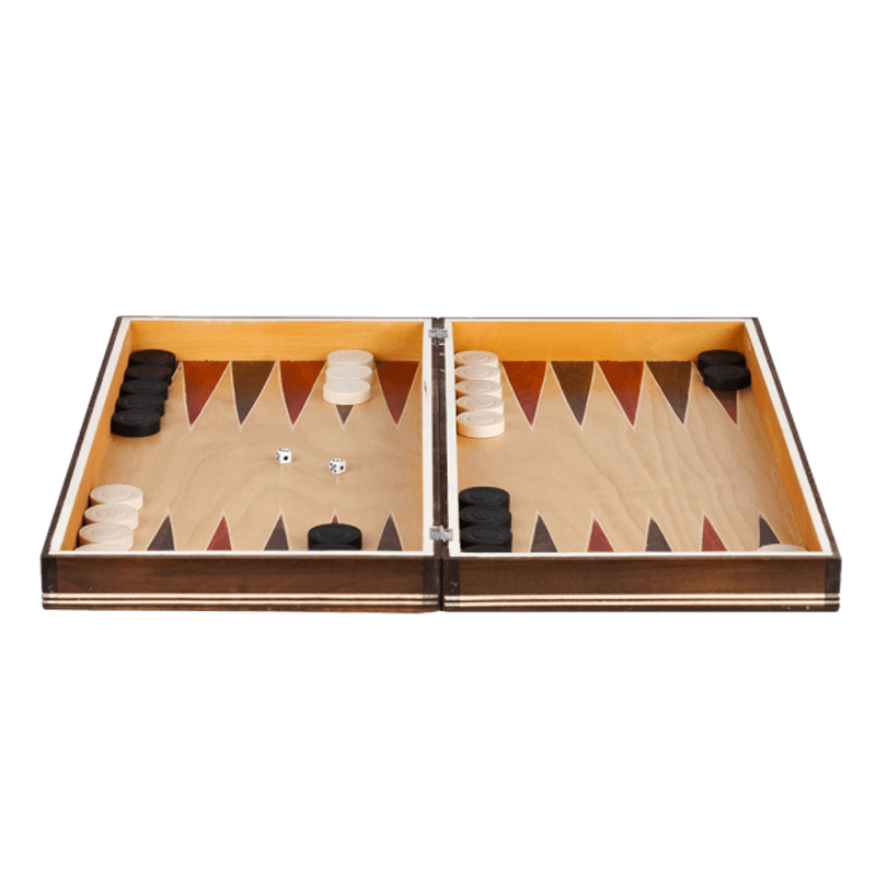 Jucarii, Copii si Bebe - Jucarii si jocuri - Jocuri si puzzle - Jocuri de societate - Joc 2 in 1 Sah si Table – Set din lemn masiv, 44 cm - Infinity.ro