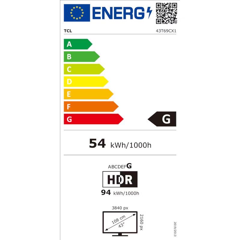TV, Audio-Video si Foto - Televizoare - Televizor Smart TCL 43T69C, 108 cm, QLED, Ultra HD 4K, Clasa G - Infinity.ro