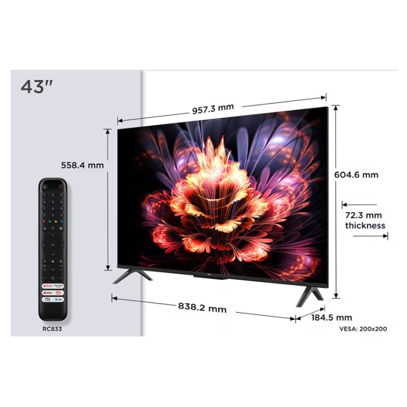 TV, Audio-Video si Foto - Televizoare - Televizor LED TCL 109 cm 43" 43V6C, Ultra HD 4K, Smart TV, WiFi, CI+ - Infinity.ro