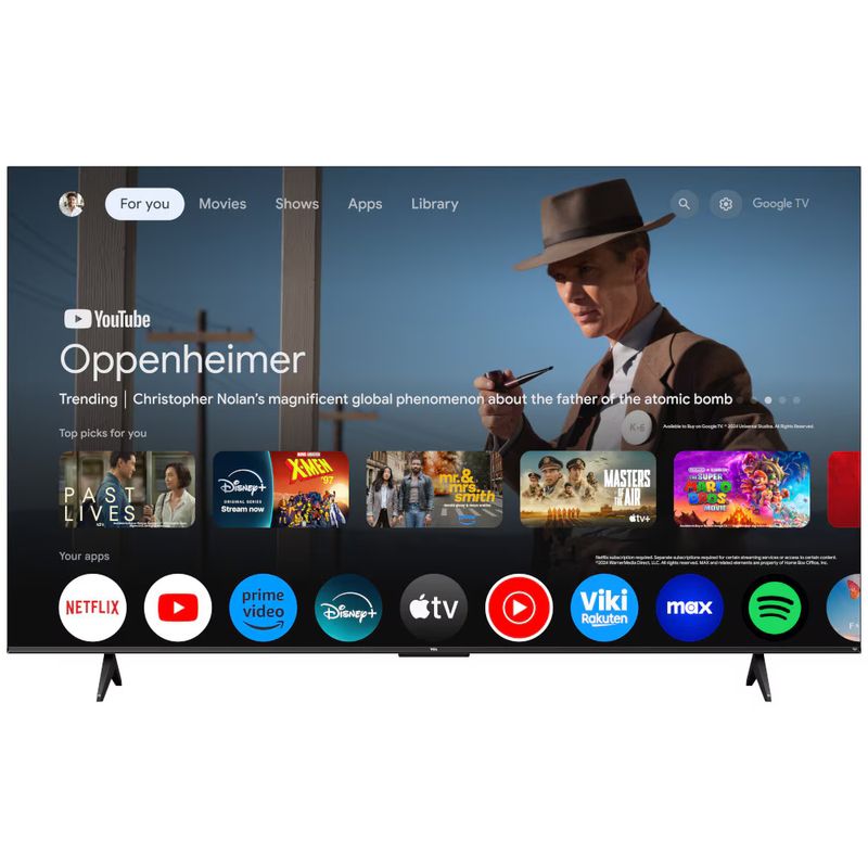 TV, Audio-Video si Foto - Televizoare - Televizor Smart QLED TCL 75T69C, 189 cm, Ultra HD 4K, Google TV, Clasa F - Infinity.ro
