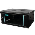 PC, gaming si accesorii - Servere - Cabinete metalice - Cabinet 19" SPACER 4U, 600x450mm, perete, negru, usa sticla, Flatpack, 60Kg - Infinity.ro