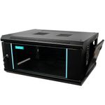 PC, gaming si accesorii - Servere - Cabinete metalice - Cabinet 19" SPACER 4U, 600x450mm, perete, negru, usa sticla, Flatpack, 60Kg - Infinity.ro