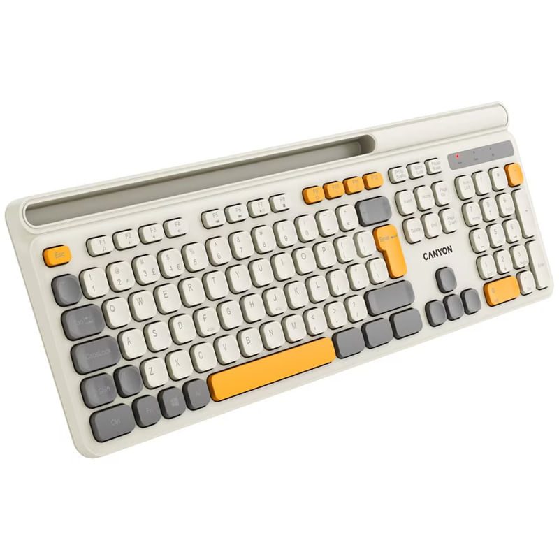 PC, gaming si accesorii - Periferice PC - Tastaturi - Tastatura Canyon HKB-W03 Wireless Beige - Infinity.ro