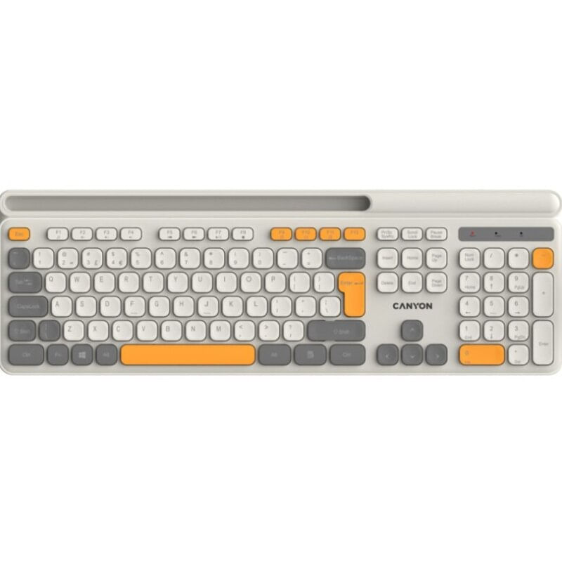 PC, gaming si accesorii - Periferice PC - Tastaturi - Tastatura Canyon HKB-W03 Wireless Beige - Infinity.ro