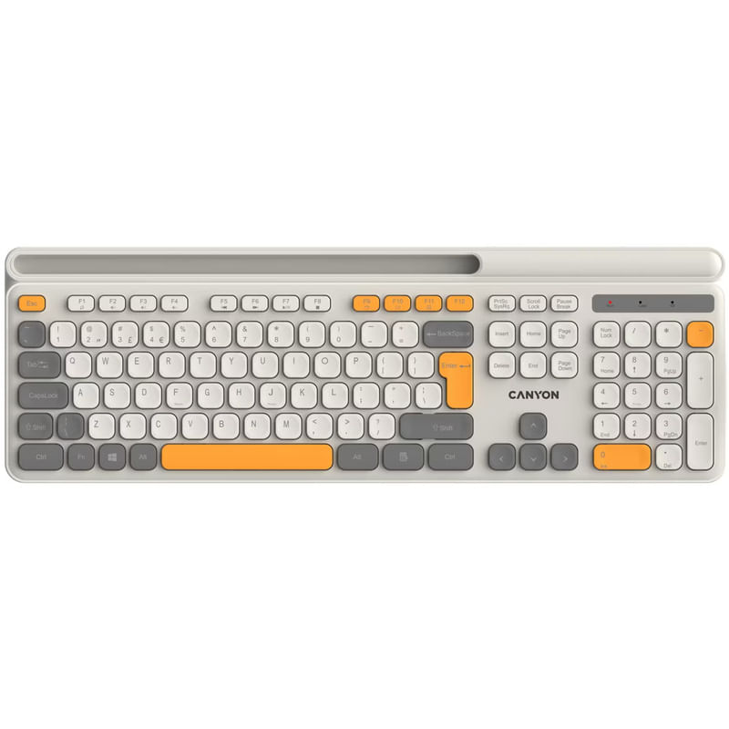 PC, gaming si accesorii - Periferice PC - Tastaturi - Tastatura Canyon HKB-W03 Wireless Beige - Infinity.ro
