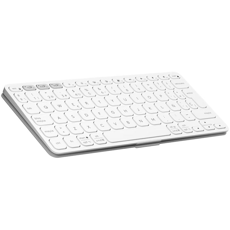 PC, gaming si accesorii - Periferice PC - Tastaturi - Tastatura Wireless Portabila Logitech Keys-To-Go 2, BT, Multidevice, MultiOS, Pale Grey - Infinity.ro