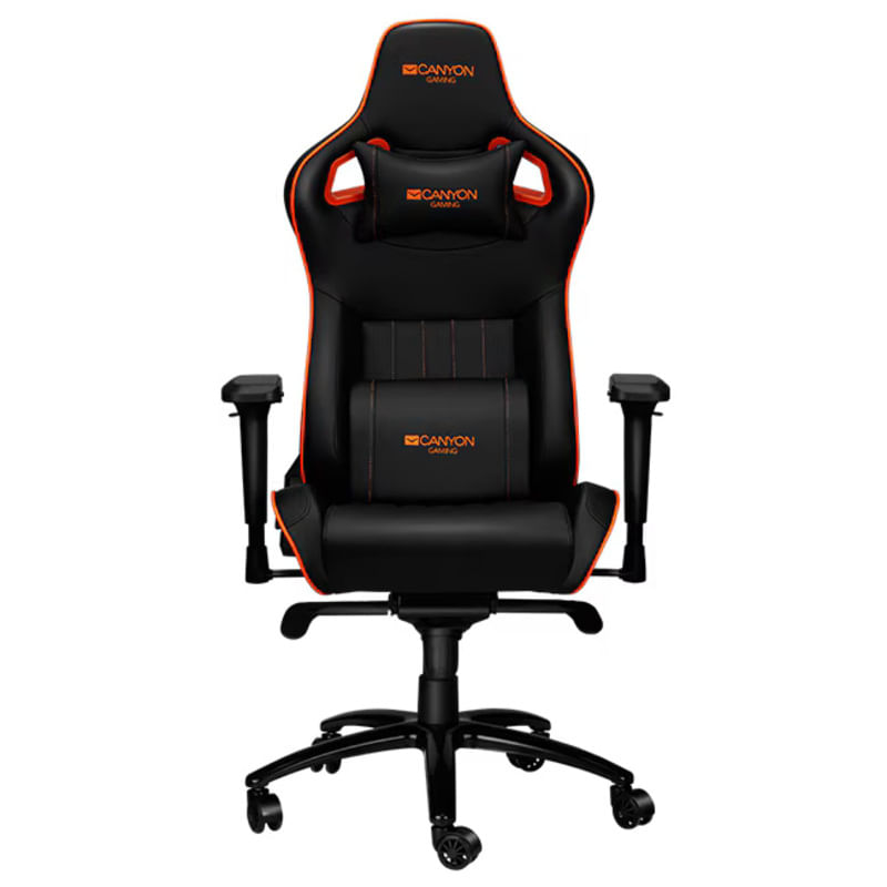 Scaun gaming Canyon Corax, Negru/Portocaliu