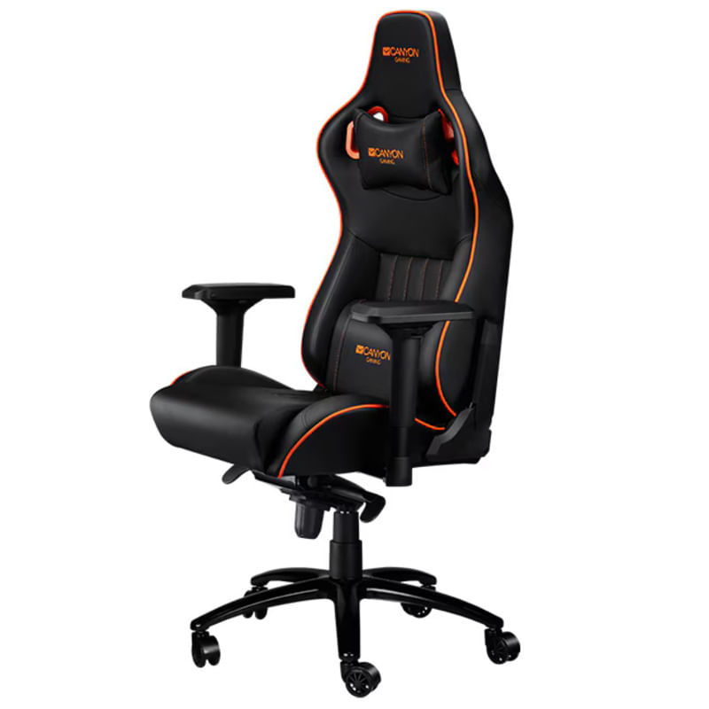 PC, gaming si accesorii - Gaming - Accesorii gaming - Scaune gaming - Scaun gaming Canyon Corax, Negru/Portocaliu - Infinity.ro
