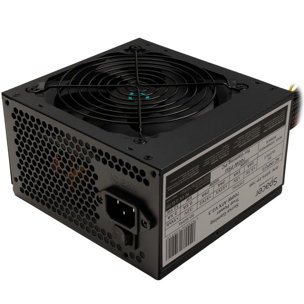 Sursa PC Gaming Spacer True Power TP700 (SPPS-TP-700), 700W, PFC activ, Fan 120mm