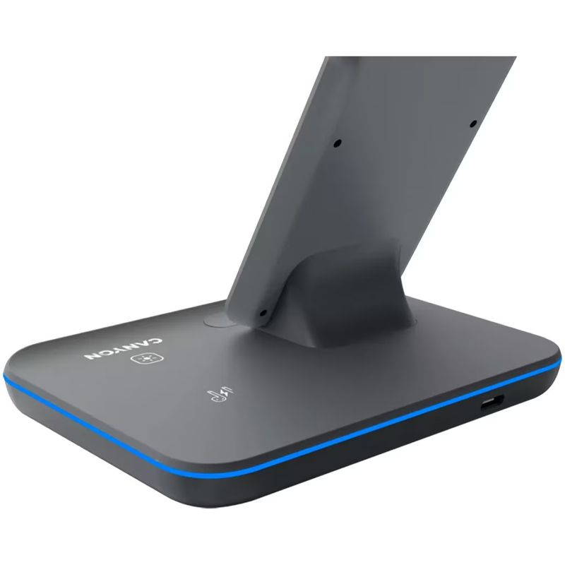 Laptop, Telefoane si Tablete - Telefoane mobile si accesorii - Accesorii Telefoane - Incarcatoare telefoane - Incarcator Wireless Canyon WS-303 3in1 15W, Gri - Infinity.ro
