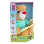 Jucarii, Copii si Bebe - Jucarii si jocuri - Jucarii de plus - Jucarie de plus interactiva Ursuletul Toto Povesteste si canta, Puffy Friends, 30 cm - Infinity.ro