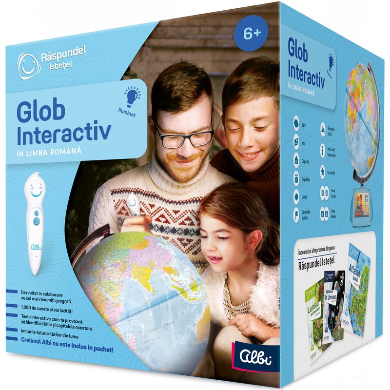 Carti si Birotica - Rechizite - Harti si tabele scolare - Glob interactiv Raspundel Istetel, versiunea II, limba romana - Infinity.ro