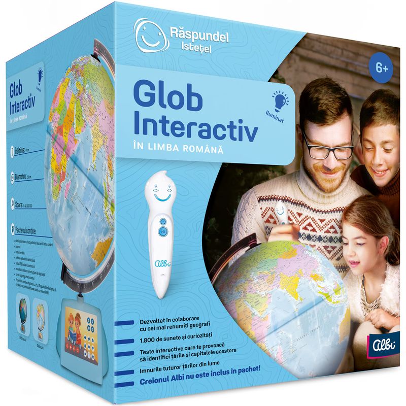 Carti si Birotica - Rechizite - Harti si tabele scolare - Glob interactiv Raspundel Istetel, versiunea II, limba romana - Infinity.ro