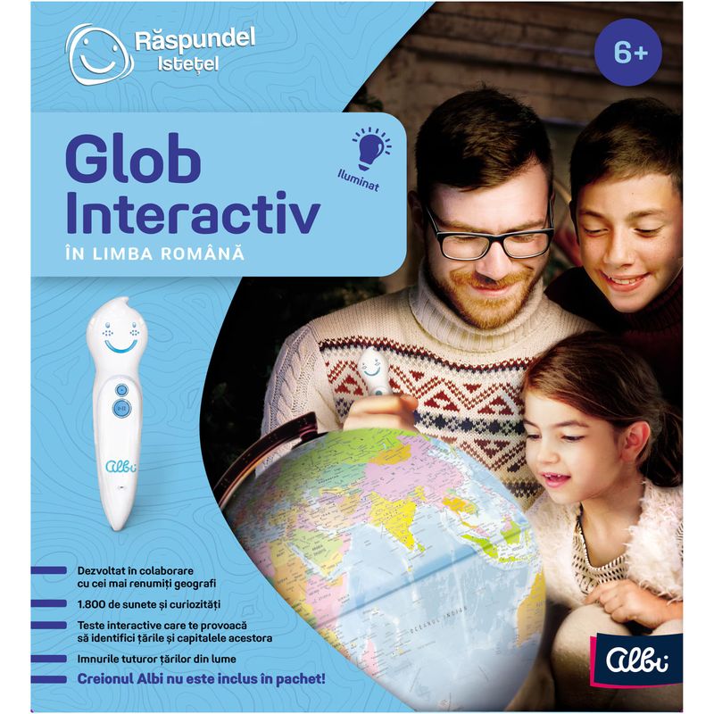 Carti si Birotica - Rechizite - Harti si tabele scolare - Glob interactiv Raspundel Istetel, versiunea II, limba romana - Infinity.ro