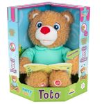 Jucarii, Copii si Bebe - Jucarii si jocuri - Jucarii de plus - Jucarie de plus interactiva Ursuletul Toto Povesteste si canta, Puffy Friends, 30 cm - Infinity.ro