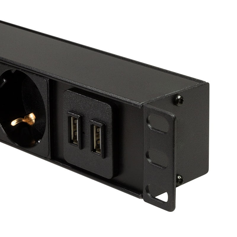 Casa si Gradina - Electrice - Accesorii electrice - Prelungitoare, triple, fise - Prelungitor PDU LOGILINK rack 19 inch, 8 prize Schuko, max 16 A, protectie supratensiune - Infinity.ro