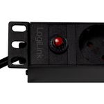 Casa si Gradina - Electrice - Accesorii electrice - Prelungitoare, triple, fise - Prelungitor PDU LOGILINK rack 19 inch, 8 prize Schuko, max 16 A, protectie supratensiune - Infinity.ro
