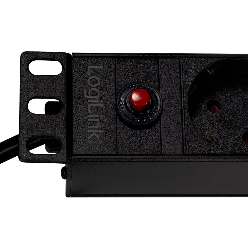 Casa si Gradina - Electrice - Accesorii electrice - Prelungitoare, triple, fise - Prelungitor PDU LOGILINK rack 19 inch, 8 prize Schuko, max 16 A, protectie supratensiune - Infinity.ro