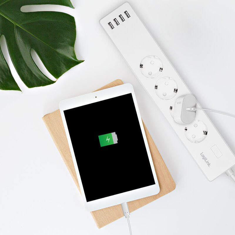 Casa si Gradina - Electrice - Accesorii electrice - Prelungitoare, triple, fise - Prelungitor inteligent LogiLink SH0104, Wi-Fi, 4 prize, 4xUSB, compatibil Tuya, 1.8m, Alb - Infinity.ro
