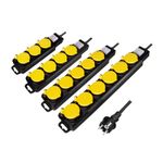 Casa si Gradina - Electrice - Accesorii electrice - Prelungitoare, triple, fise - Prelungitor Logilink LPS256, 6 prize Schuko, 1.5 m, 16 A, protectie apa, Negru/Galben - Infinity.ro