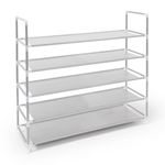 Casa si Gradina - Mobilier - Dulapuri si sifoniere - Dulapuri pantofi - Raft pentru 20 perechi pantofi cu 5 niveluri, Extensibil, Alb - Infinity.ro