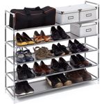 Casa si Gradina - Mobilier - Dulapuri si sifoniere - Dulapuri pantofi - Raft pentru 20 perechi pantofi cu 5 niveluri, Extensibil, Alb - Infinity.ro