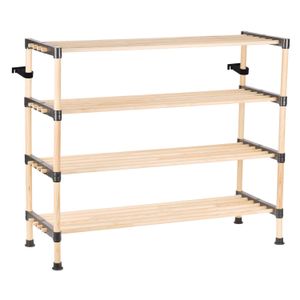 Raft modular din lemn cu 4 polite SEOWOOD, SCS-7504, 63 cm