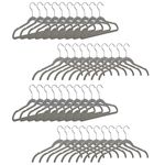 Casa si Gradina - Mobilier - Organizare si depozitare - Umerase si valeti - Set 50 bucati, umerase pentru haine acoperite cu velur, Gri, 23,5 x 41,5 x 0,5 cm - Infinity.ro