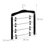 Casa si Gradina - Mobilier - Organizare si depozitare - Umerase si valeti - Set Umerase fuste/pantaloni, Lemn, Negru 3 bucati - Infinity.ro