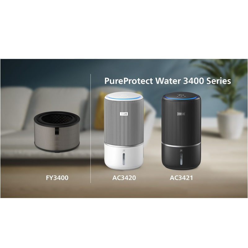 Electronice si Electrocasnice - Climatizare si sisteme de incalzire - Aparate racire aer - Aer conditionat - Filtru Philips NanoProtect HEPA FY3400/30 seria 3400, utilizare pana la 1 an, sistem de filtru HEPA cu 3 straturi, compa - Infinity.ro