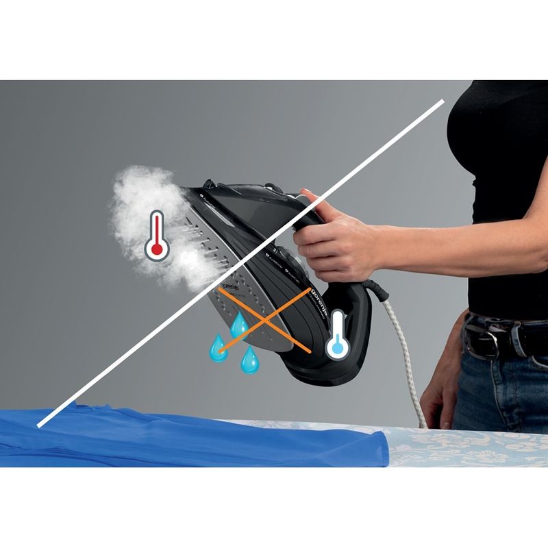 Electronice si Electrocasnice - Ingrijirea tesaturilor - Fiare de calcat - Fier de Calcat GORENJE SIH2600BKG, 2600W, 95g/min, 350ml, Talpa Ceramica, Negru - Infinity.ro