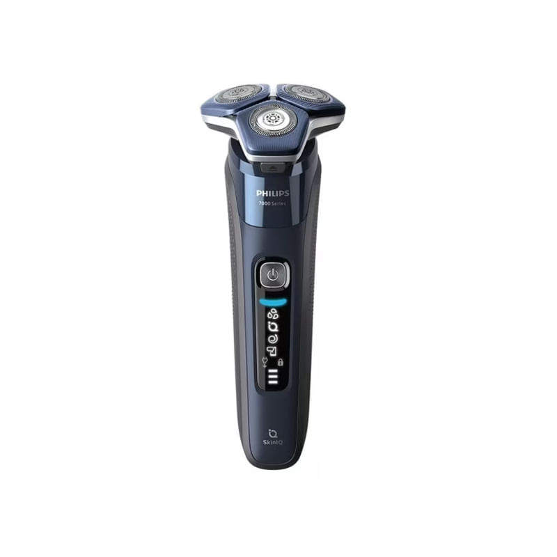 Ingrijire personala si Cosmetice - Aparate & accesorii ingrijire personala - Aparate de ras si tuns - Aparate de ras electrice - Aparat de ras PHILIPS Shaver Series 7000 S7885/50, acumulator, autonomie 60 min, SkinIQ, albastru - Infinity.ro