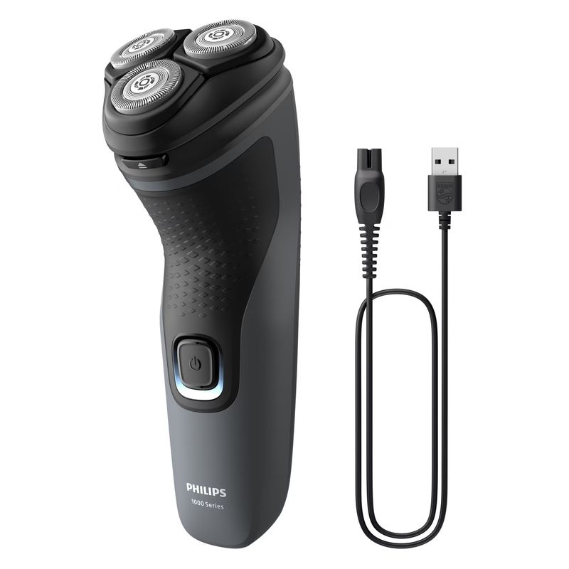 Ingrijire personala si Cosmetice - Aparate & accesorii ingrijire personala - Aparate de ras si tuns - Aparate de ras electrice - Aparat de ras PHILIPS Shaver Seria 1000 S1142/00, barbierit umed şi uscat, fara fir, capete 4D flexibile, lame autoascut - Infinity.ro