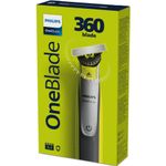 Ingrijire personala si Cosmetice - Aparate & accesorii ingrijire personala - Aparate de ras si tuns - Aparate de ras electrice - Aparat hibrid de barbierit si tuns barba PHILIPS OneBlade 360 QP2734/31, pieptene reglabil 5 in 1, reincarcabil, umed si - Infinity.ro