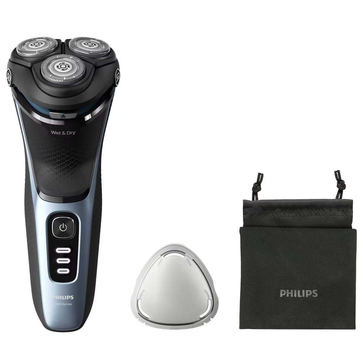 Aparat de ras electric, Philips, Reincarcabil, Negru/Gri