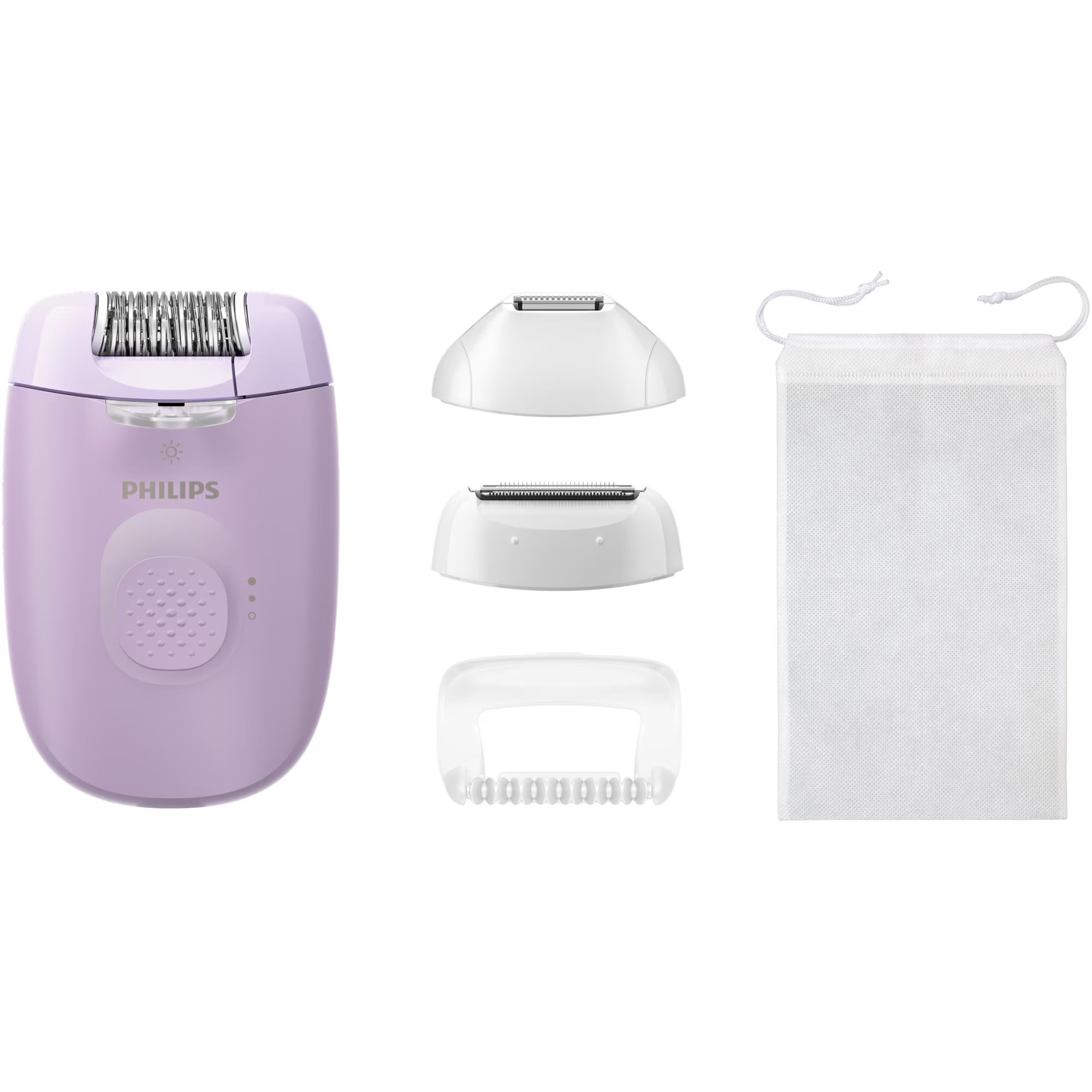 Epilator Philips Seria 4000 BRE257/00, 2 setari de viteza, cap de epilare lavabil, 4 accesorii, Lila