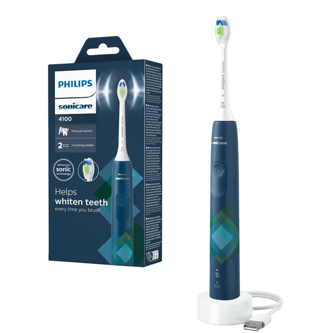 Periuta de dinti sonica electrica Philips Sonicare Seria 4100 HX3689/42, 31000 miscari/minut, 1 mod de curatare, 2 inten