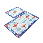 Casa si Gradina - Textile si covoare - Covoare - Covorase baie - Set 2 Covorase baie Finny Frame, 60 x 100 cm, 50 x 60 cm, Antiderapant, Multicolor - Infinity.ro