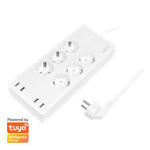 Casa si Gradina - Electrice - Accesorii electrice - Prelungitoare, triple, fise - Prelungitor inteligent Logilink SH0105, Wi-Fi, 6 prize, 4x USB-A, 1.8m, Alb - Infinity.ro